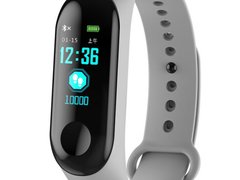 Bratara Fitness iUni N3C, Display OLED 0.96 inch, Bluetooth, Pedometru, Notificari, Gri